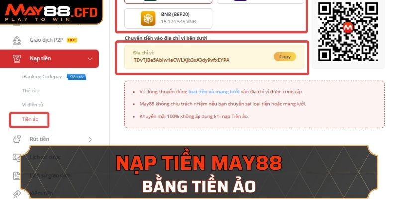 Nạp tiền May88 bằng ảo tiền trong game nhanh chóng gỡ hời